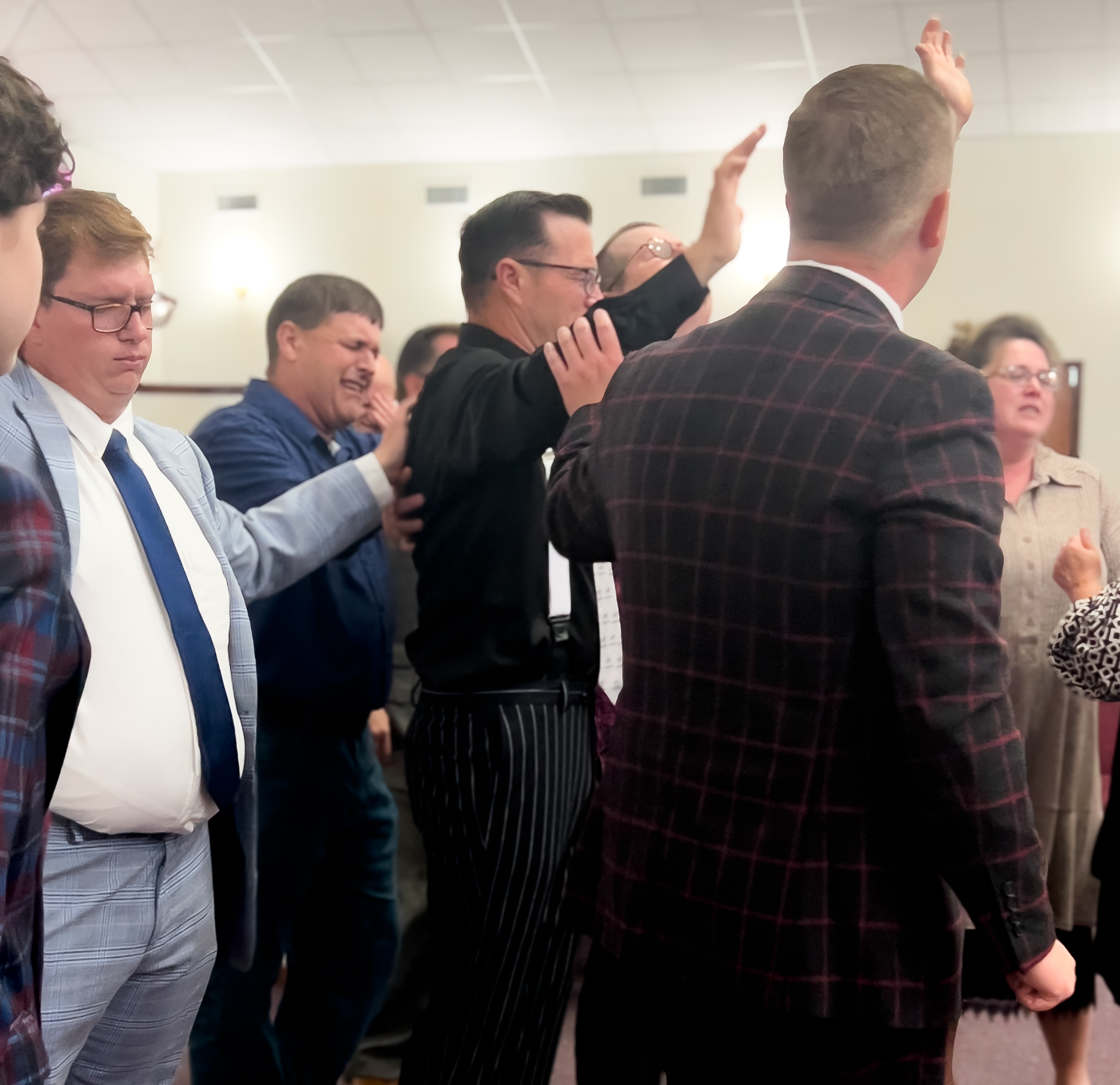 Congregation in worship